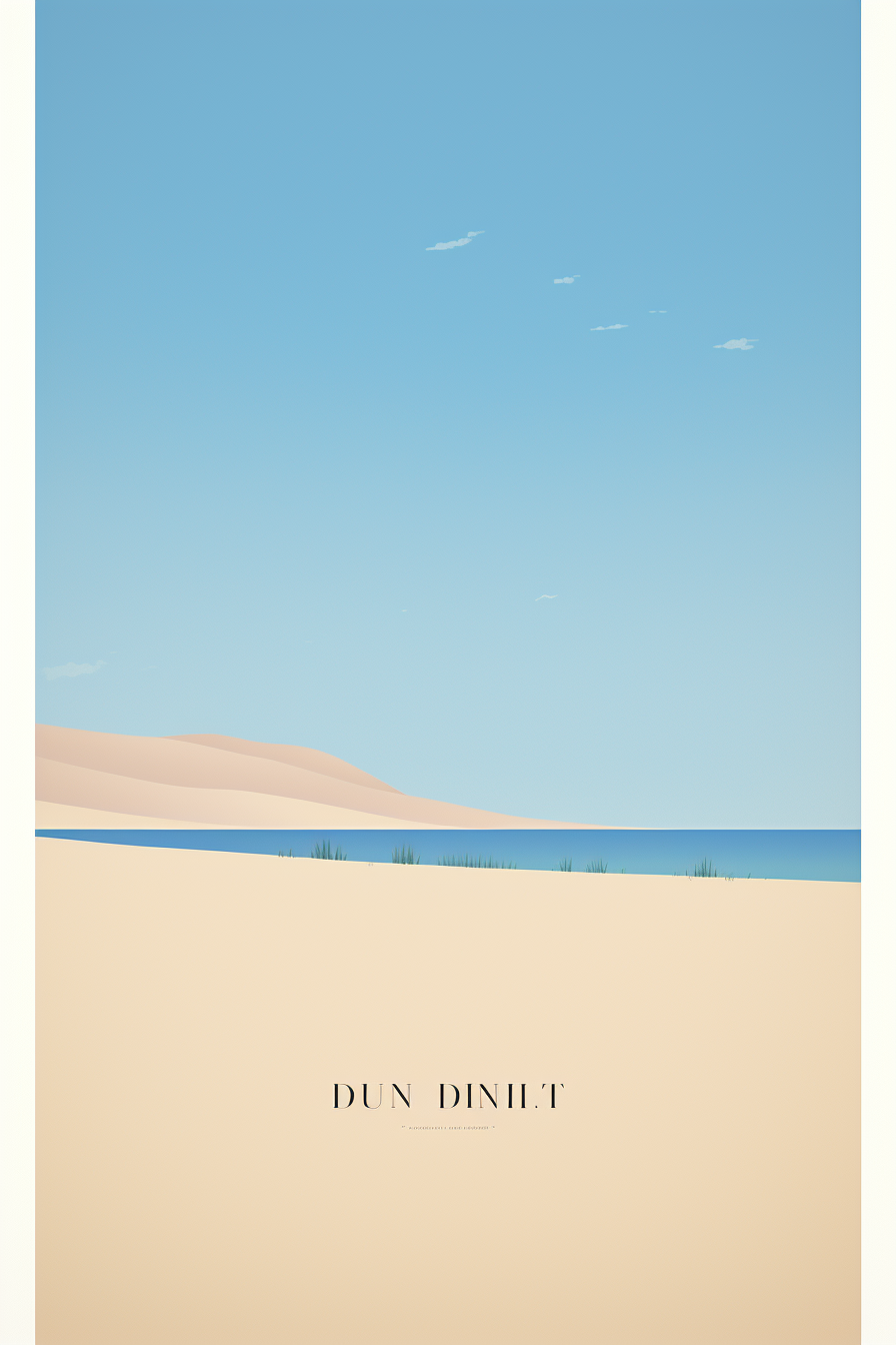 Minimalist poster of Dune du Pilat