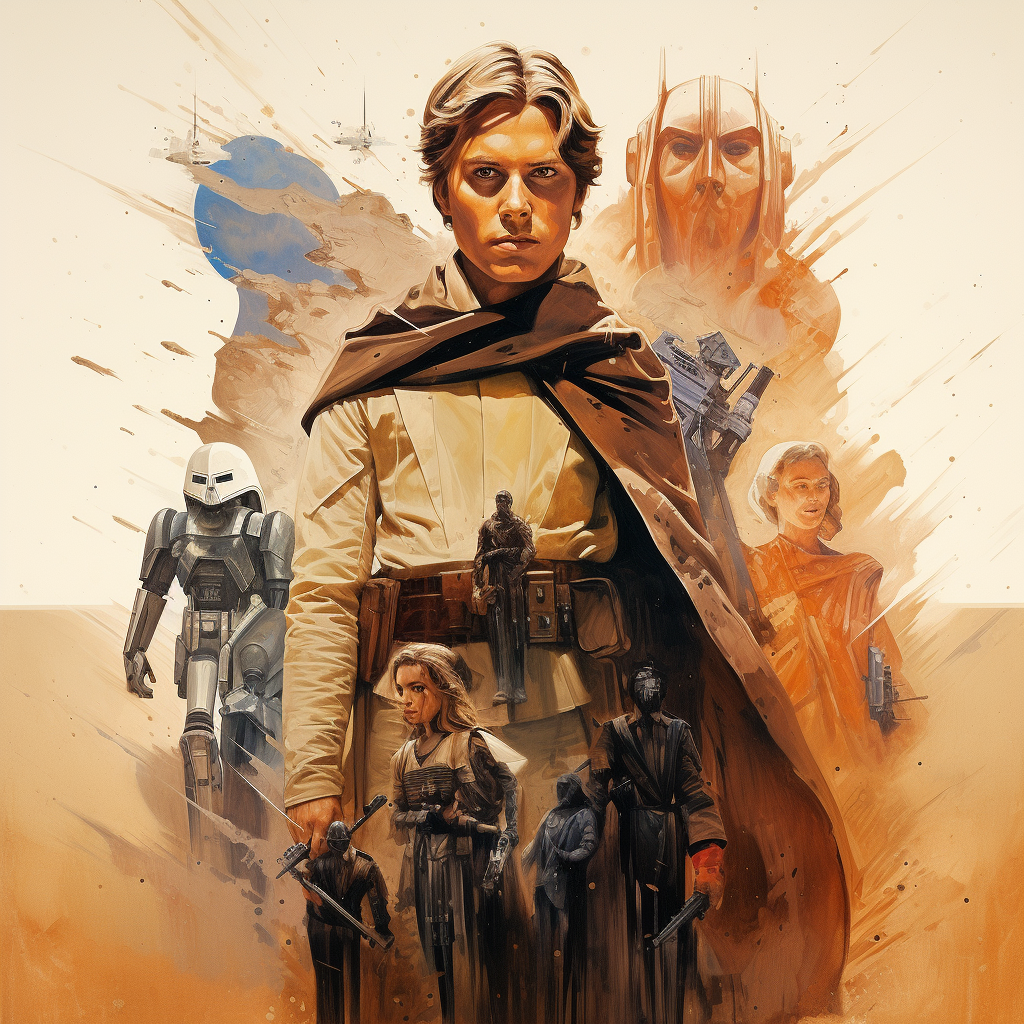 Fusion of Dune and Star Wars in Movie Poster