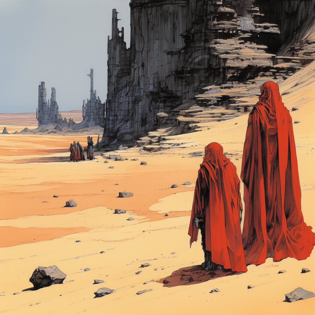 Illustration of Dune by Jean Giraud