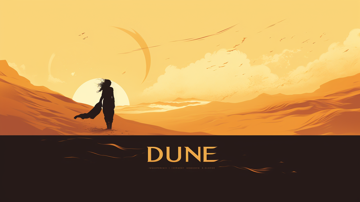 Flat design vector of Dune movie poster