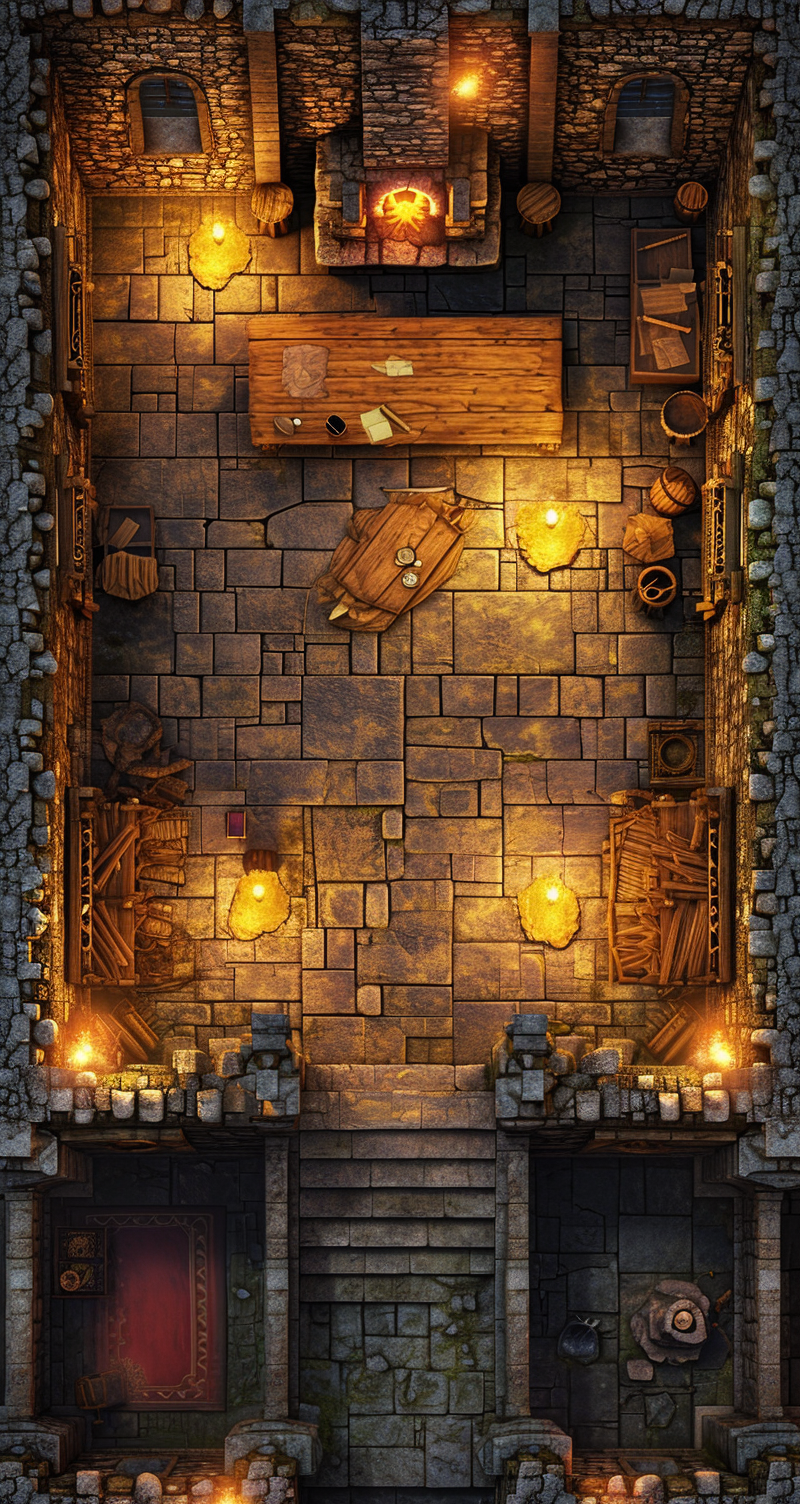 Top Down Dungeon Room Image