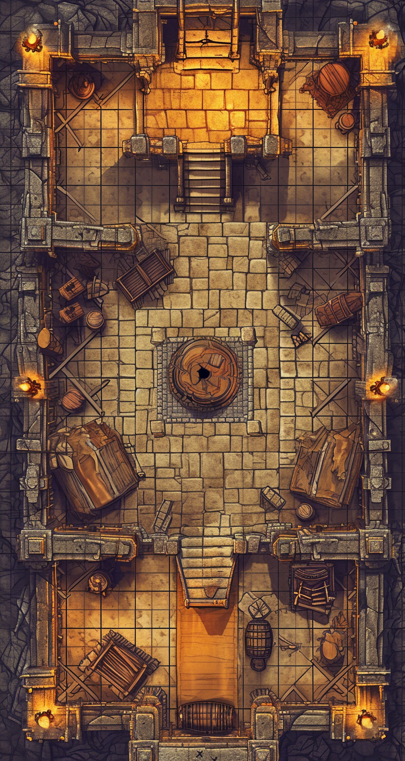 Top Down Dungeon Room Tile Set