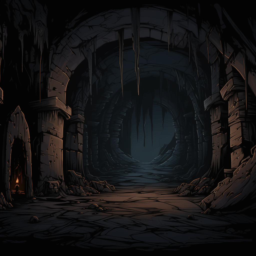 2D Cartoon Dungeon Background