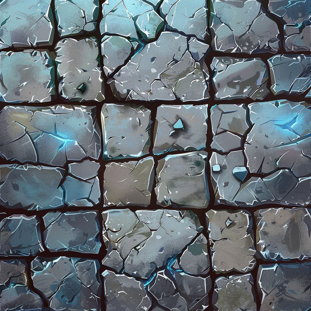 Dungeon stone texture cracked blue