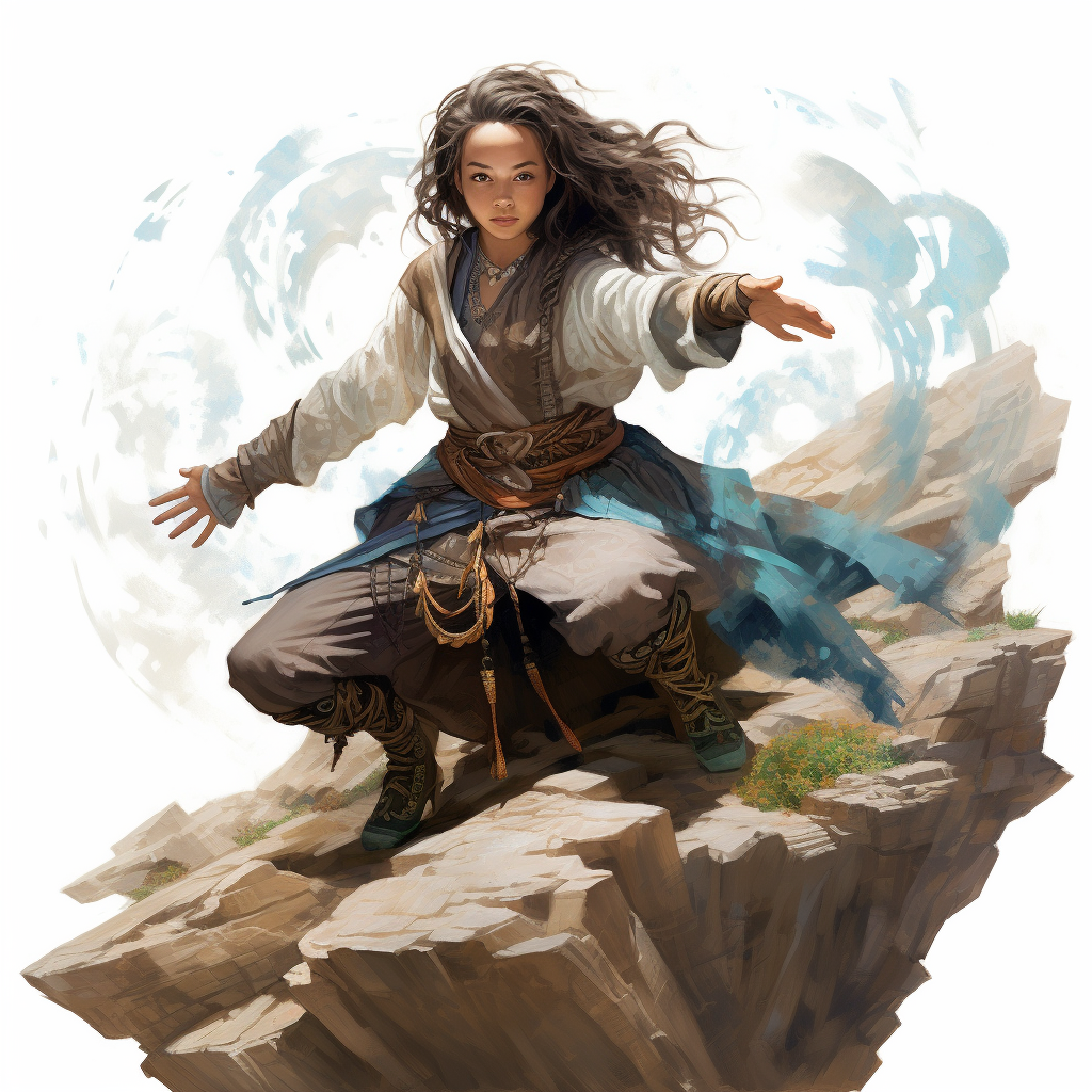 Dungeons Dragons Character Levitating Rocks