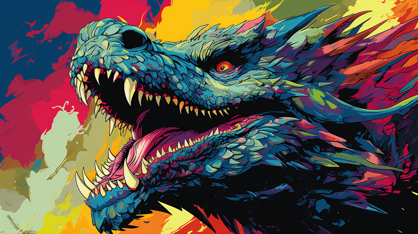 Colorful Andy Warhol-inspired Dungeons & Dragons fantasy art