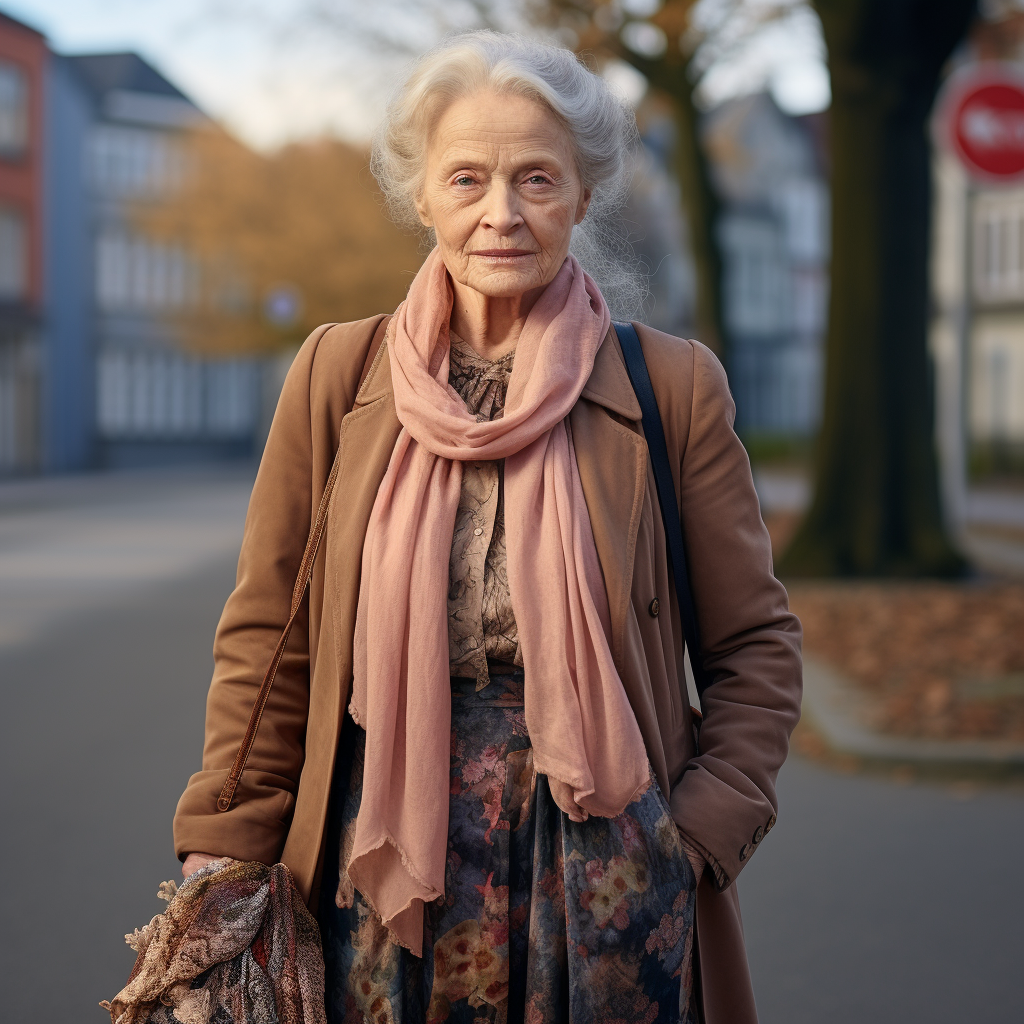 Stylish teacher in Düsseldorf wearing high-quality clothing