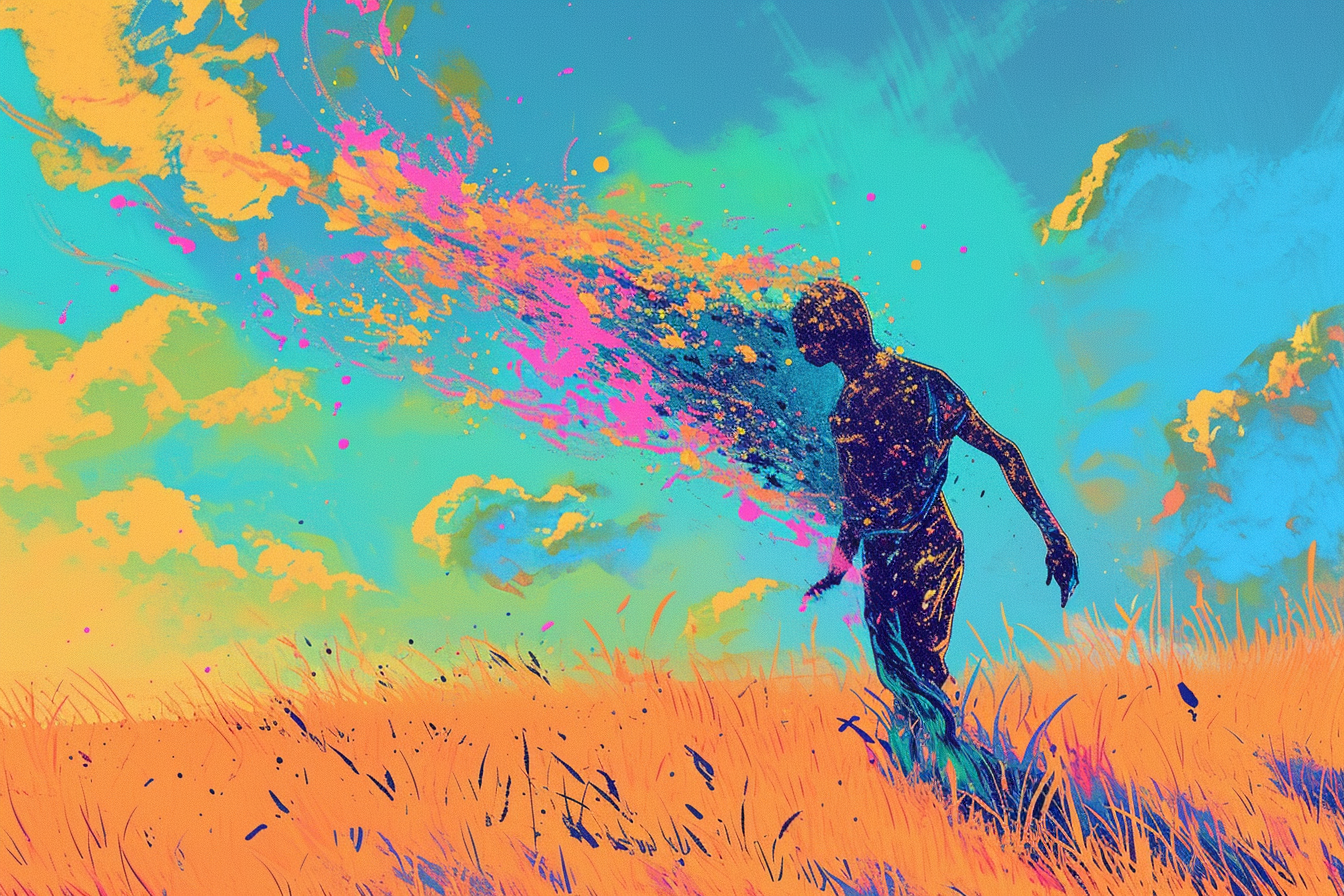 Dust being swept away by wind