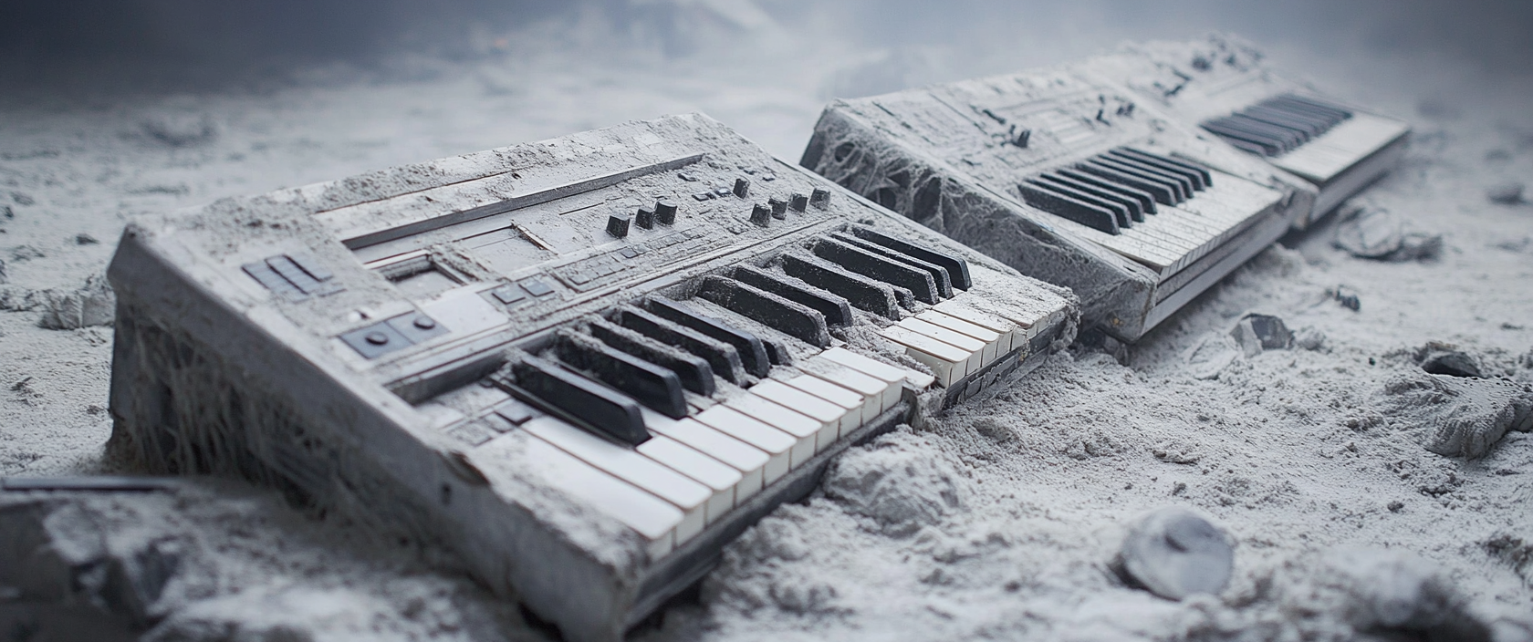 Dusty Synthesizers in Abandoned Setting