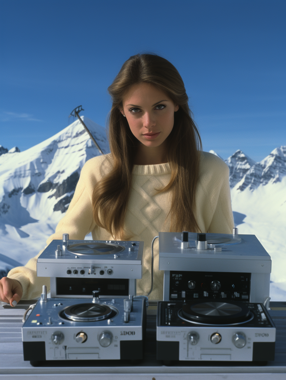 Female DJ on Mountain