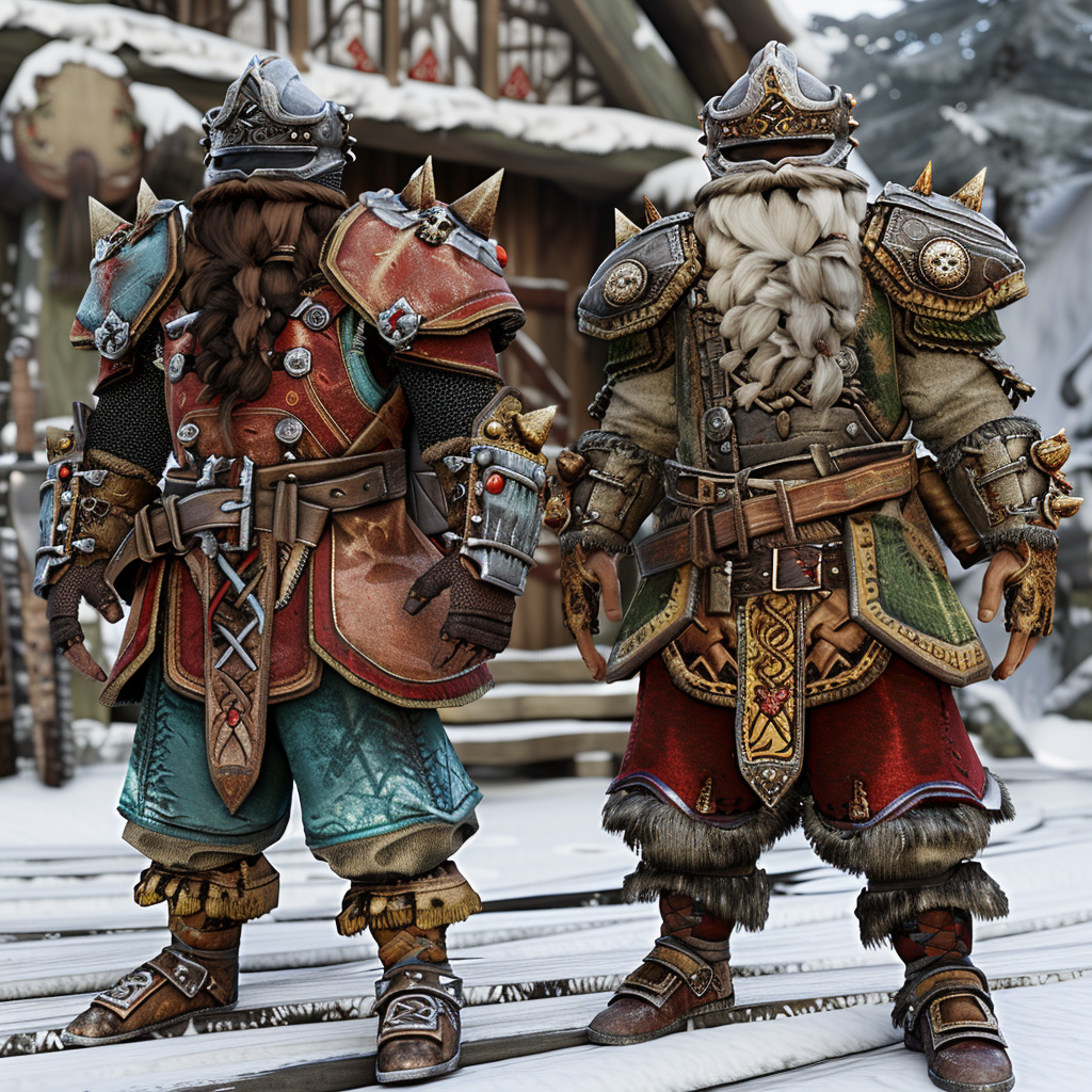 Vibrant Dwarf Armor Set Unity Game