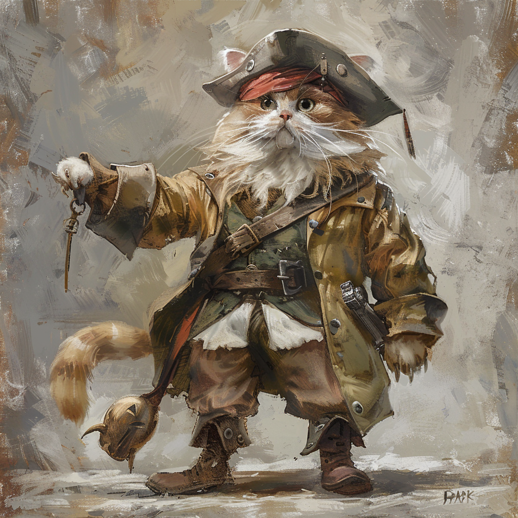 Dwarf cat-folk pirate