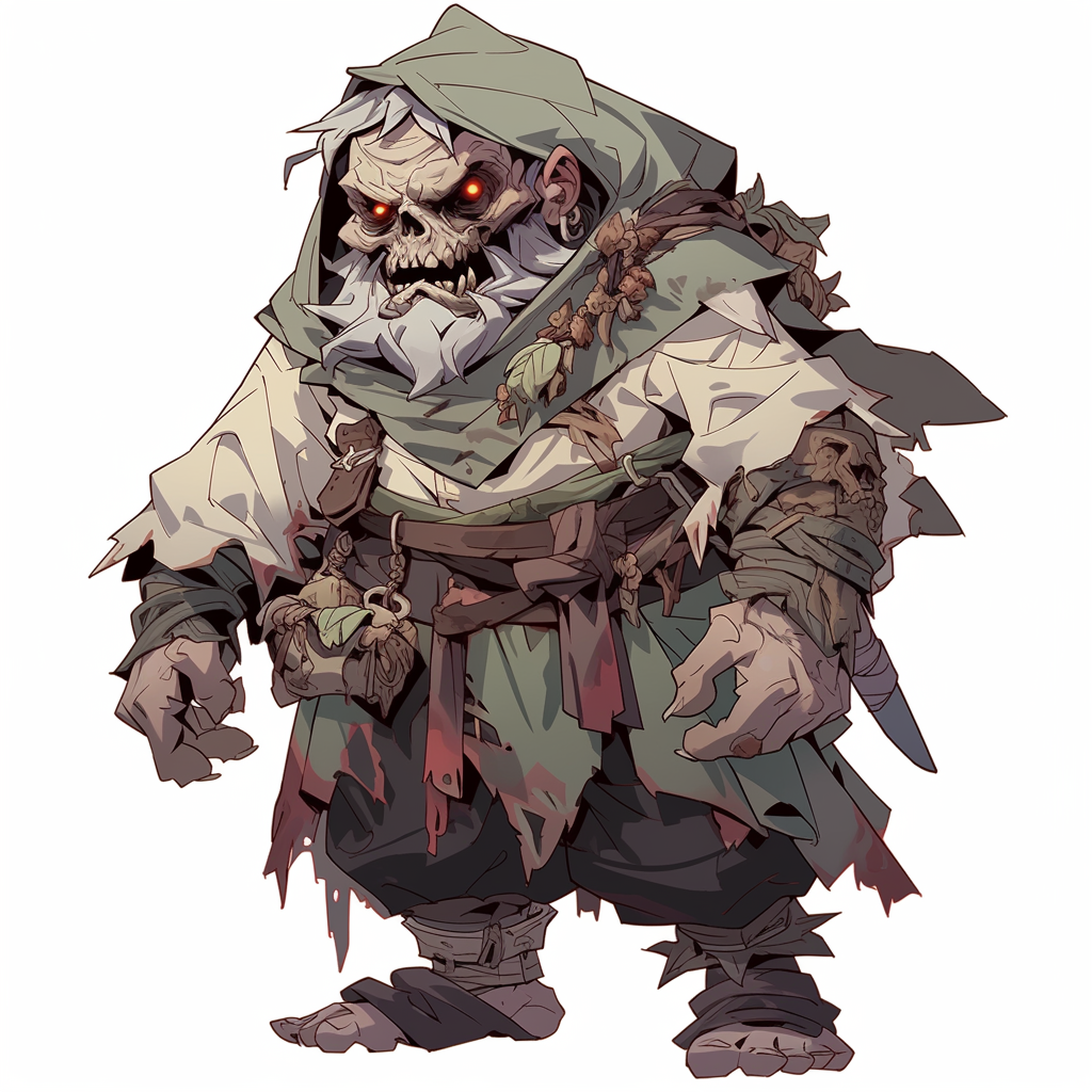 Dwarf Zombie in Medieval Clothing