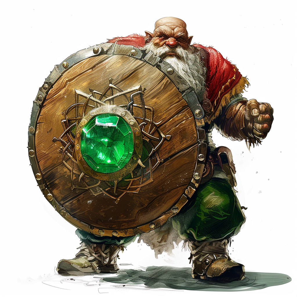 Dwarf Fighter Shield Emerald