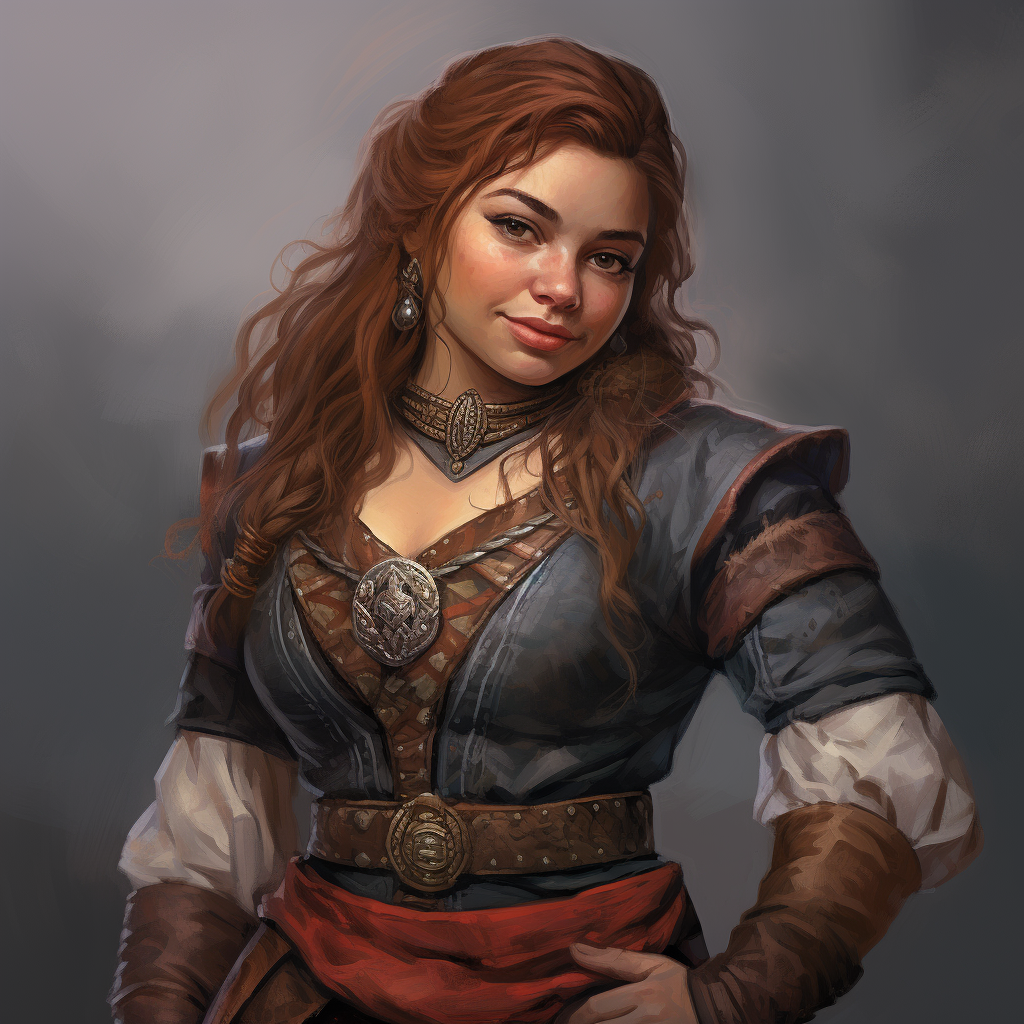 Full Body Portrait of a Female Dwarf