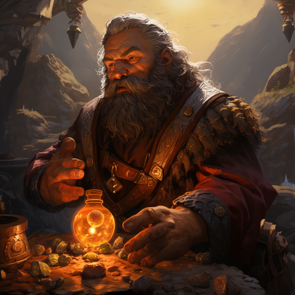 Fantasy-style Image of Dwarf Poison Merchant