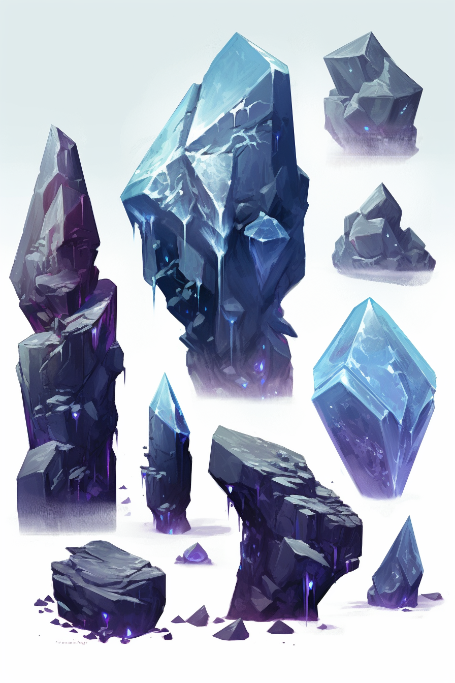 Dwarven Mines Underground Dwarves Crystals Concept Art