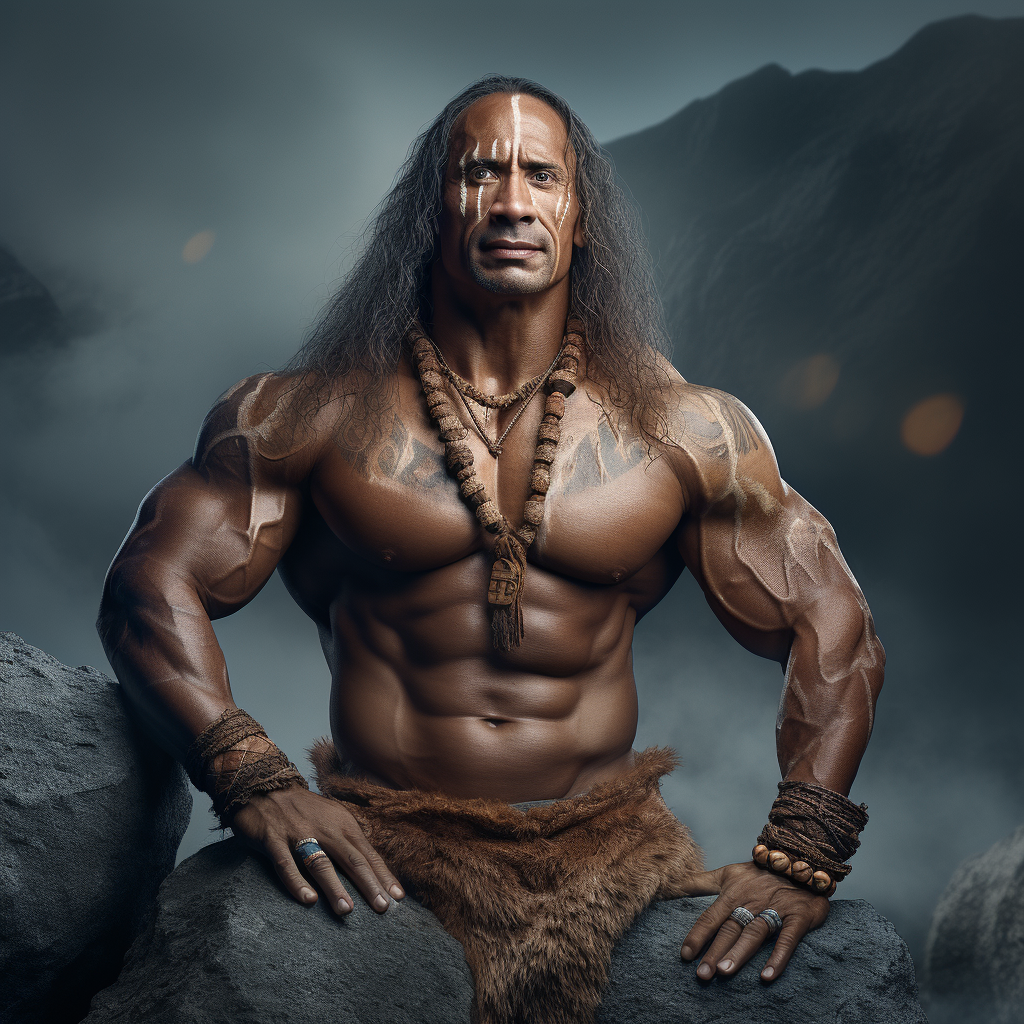 Dwayne The Rock Johnson as a physical rock