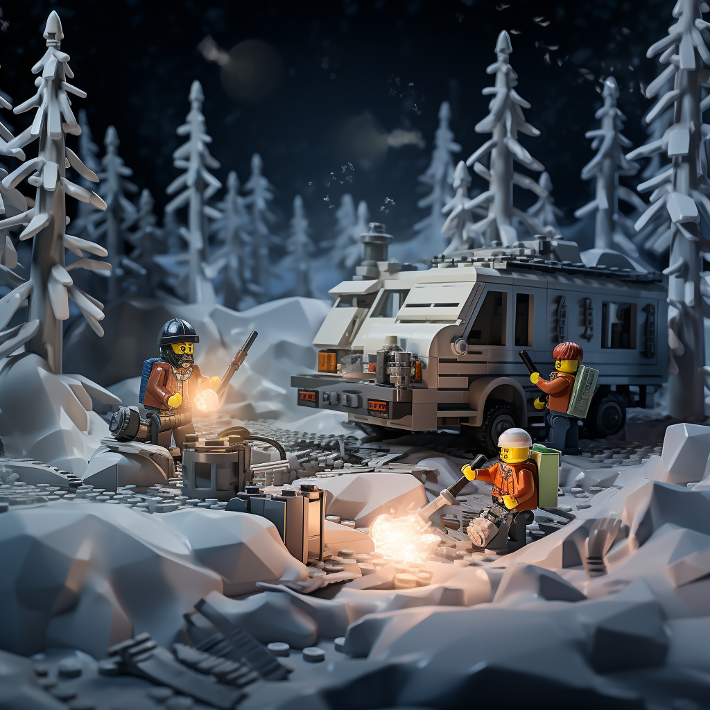 Lego set depicting Dyatlov Pass incident