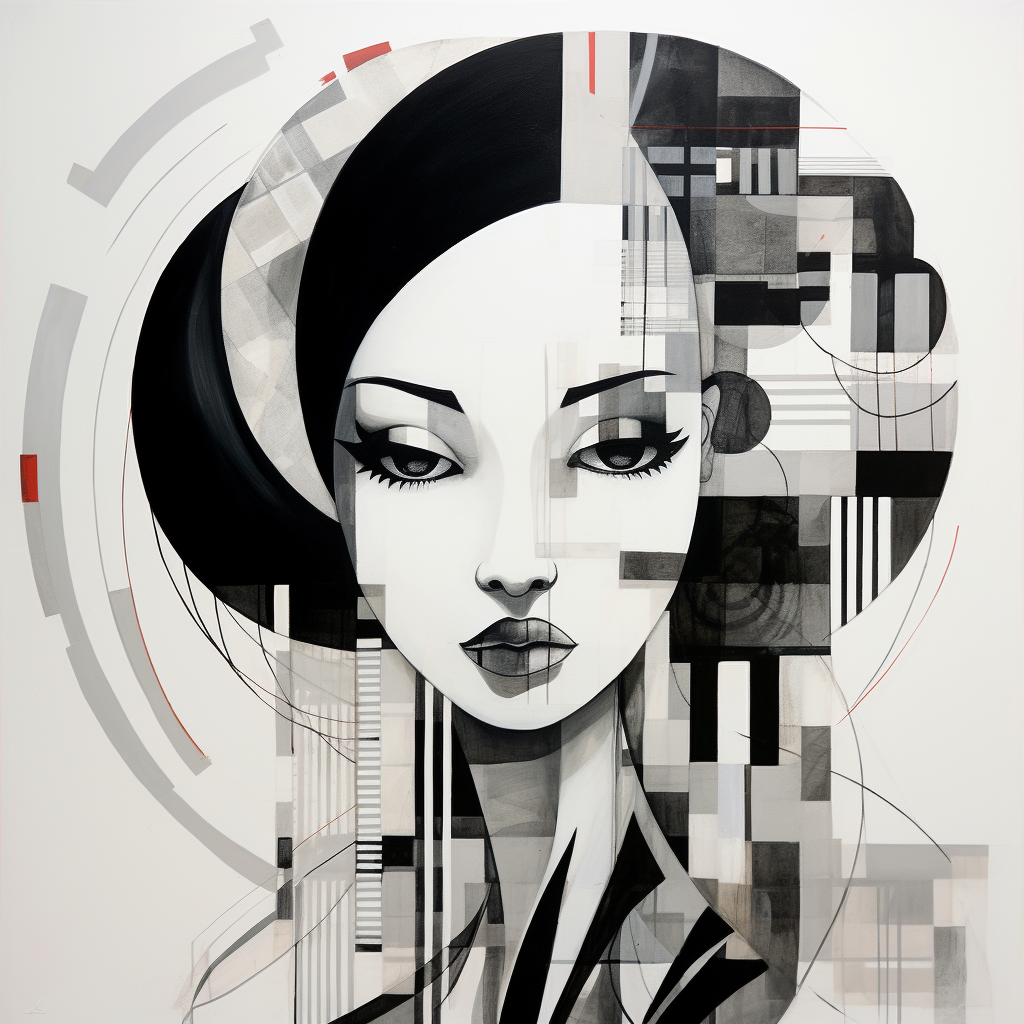 Geisha portraits with expressive use of line