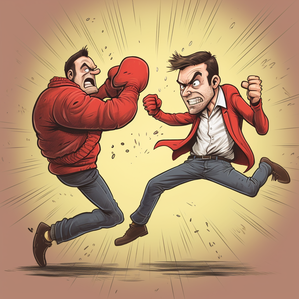 Dynamic Punch Cartoon Action