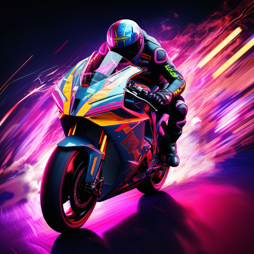 Colorful and dynamic racing graphic design