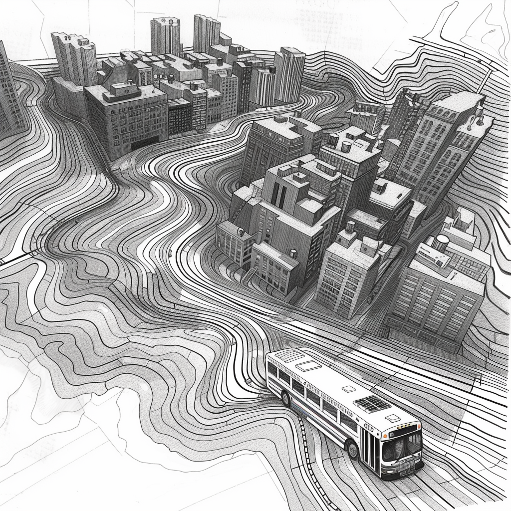 Dynamic Stopless Bus Line Map Drawing