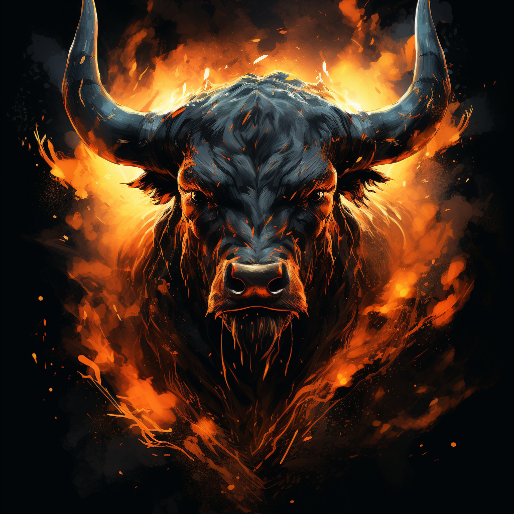 Creative bull t-shirt design