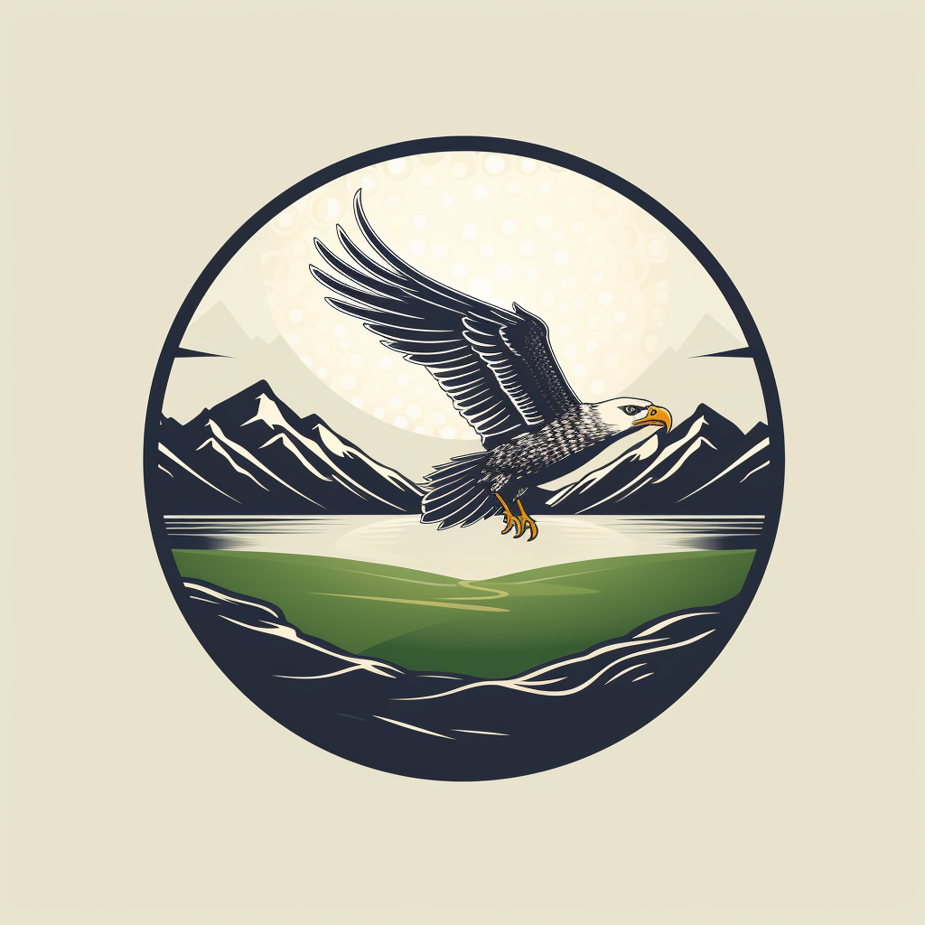 Eagle Golf Ball Mountains Logo