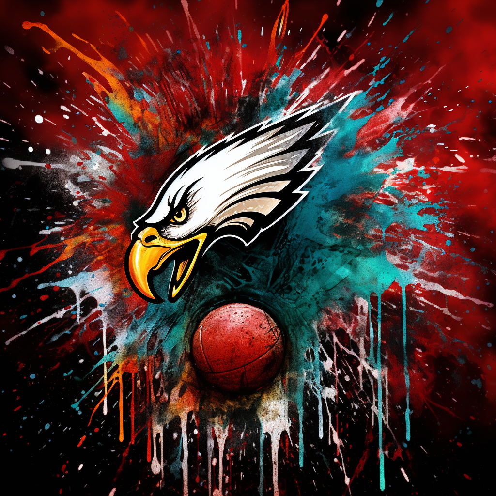 Digital art of Philadelphia Eagles football