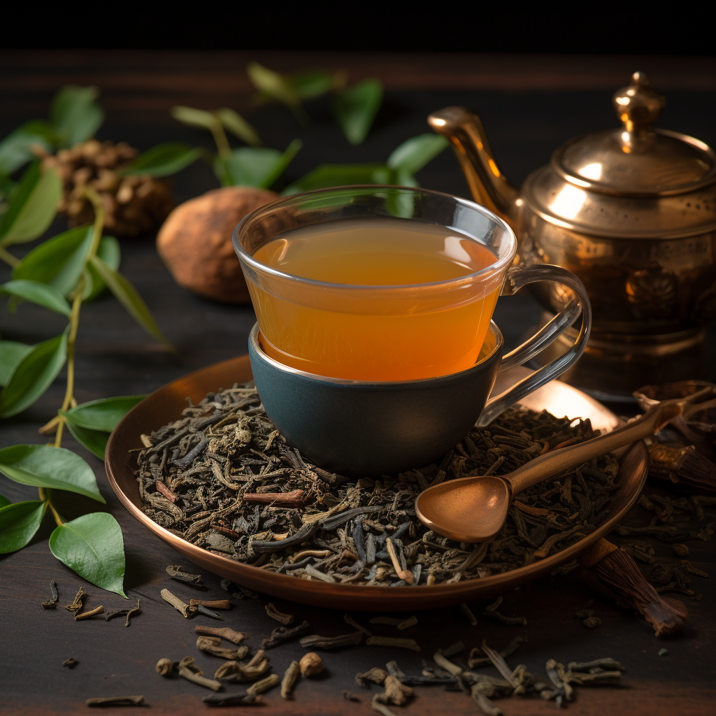 Earlgrey tea leaves in a delightful product shot