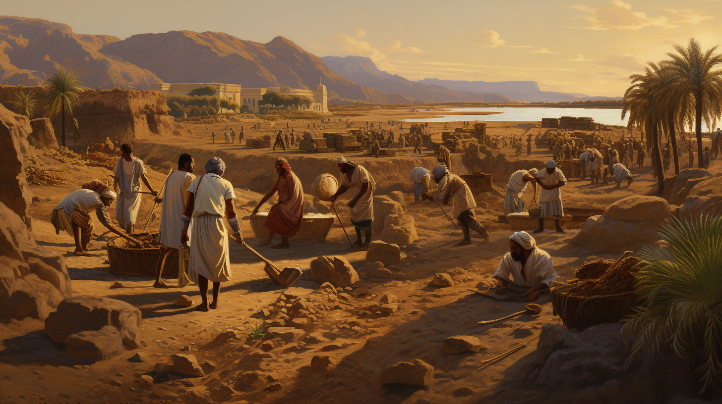 Ancient Egyptian farmers during the Bronze Age