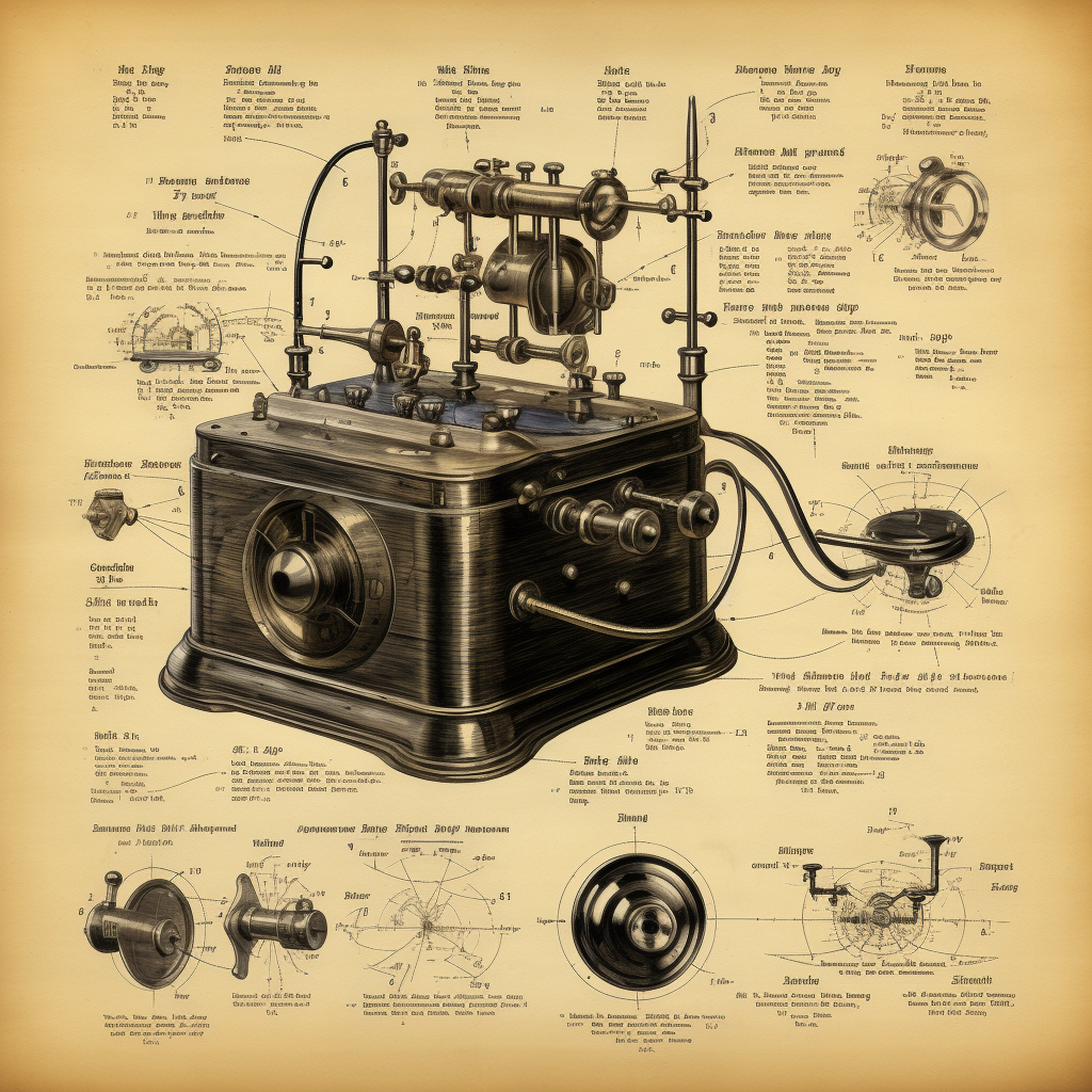 Schematic of early radio device to contact dead