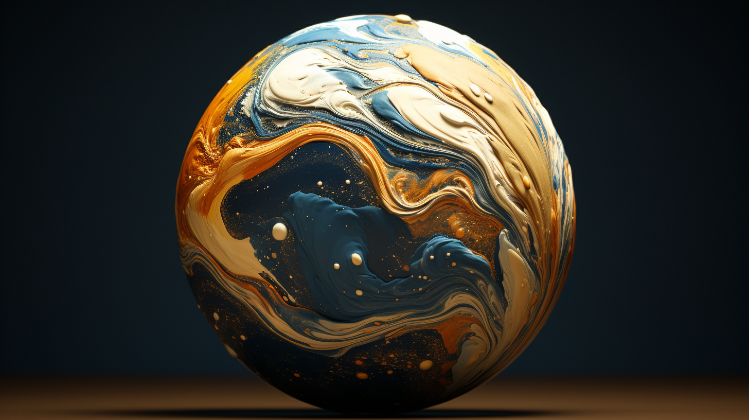 Natural Earth Paint Art Golden