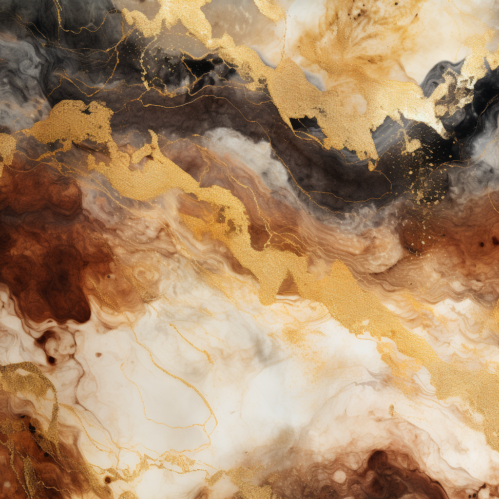 Earth-Toned Marble Background with Gold Accents