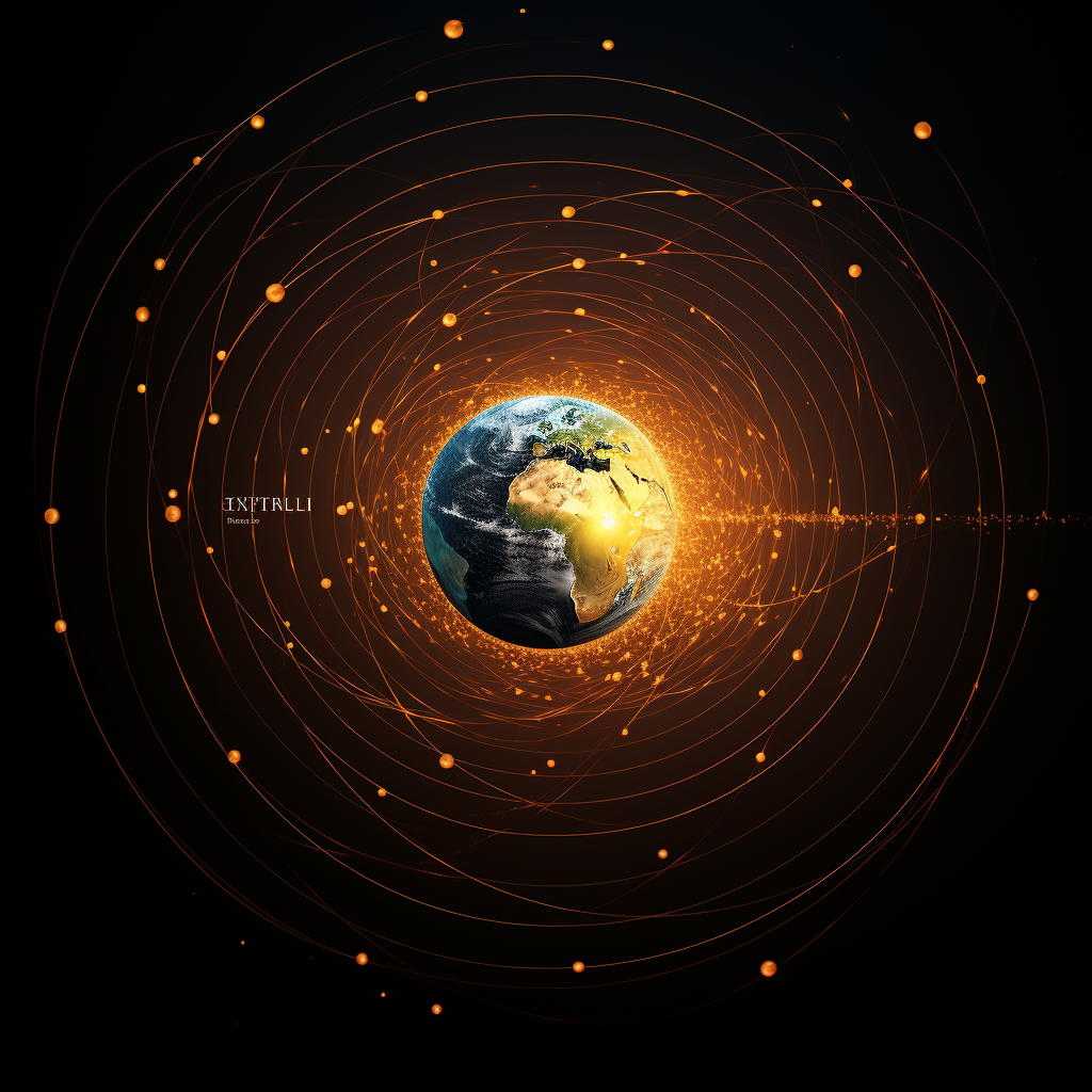 Earth revolving around the sun in an elliptical orbit