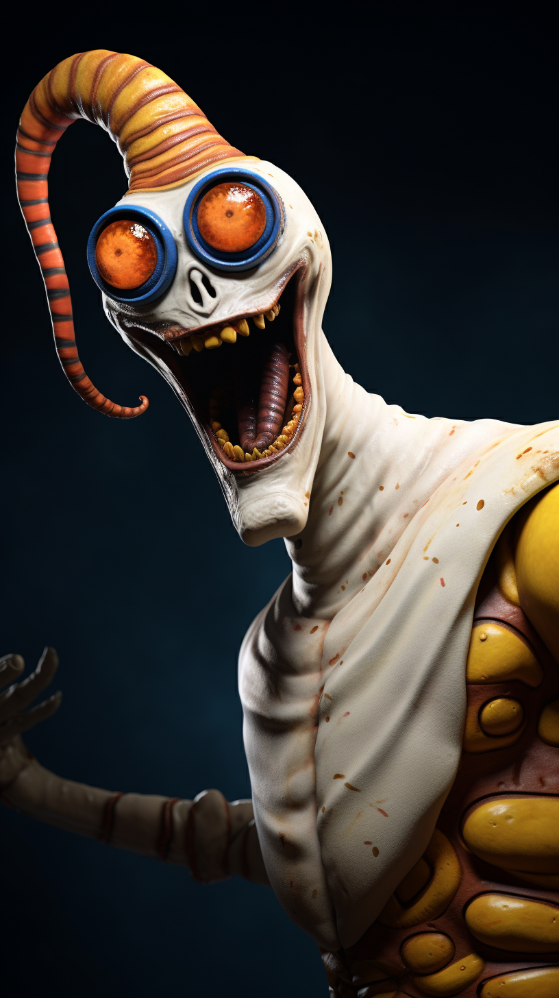 Realistic Earthworm Jim from the computer game series