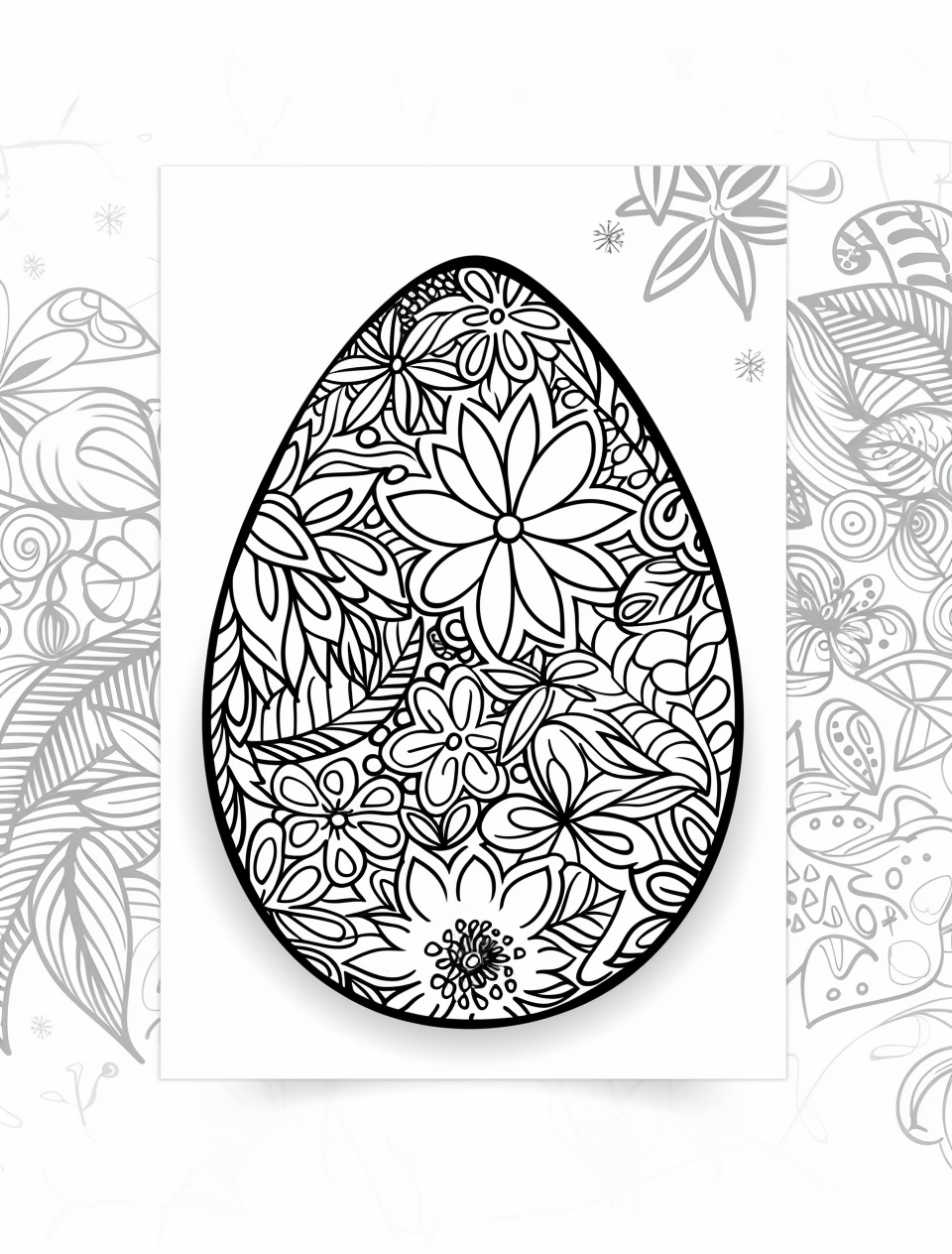 Zentangle spring coloring card design