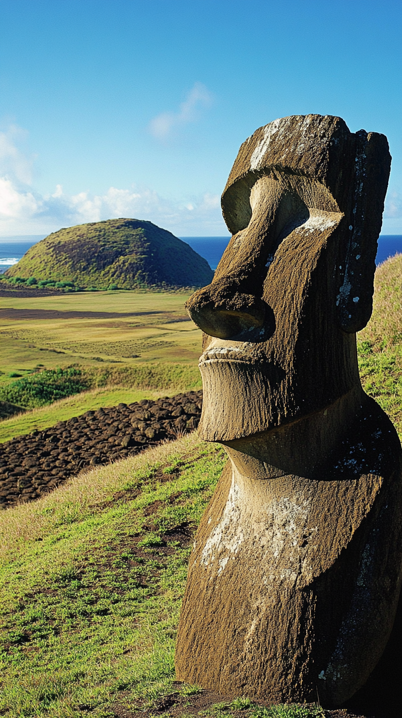 Easter Island agricultural landscape view