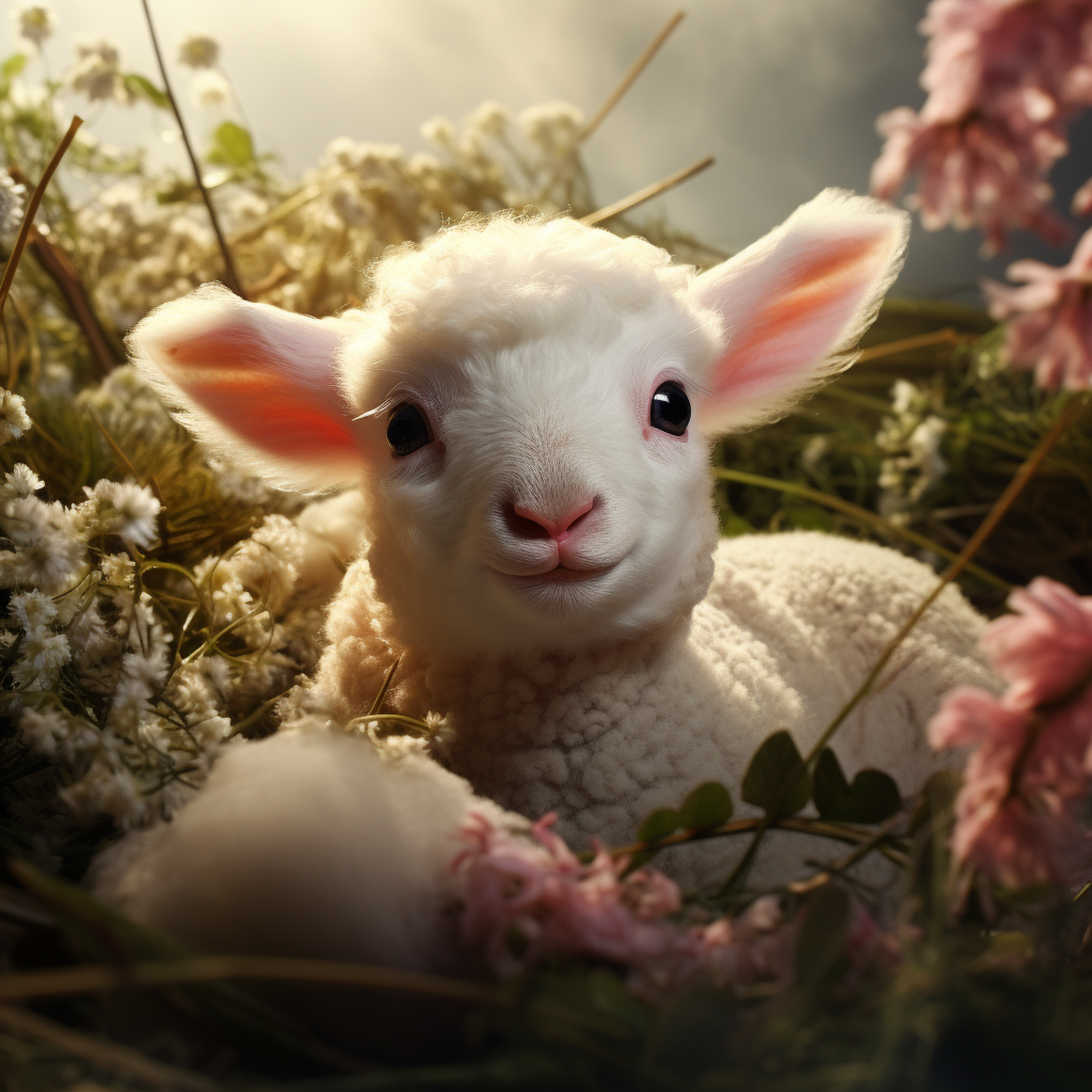 Adorable lamb for Easter festivities