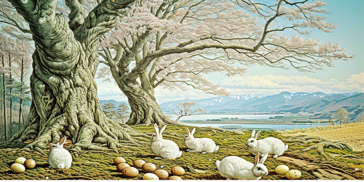 Easter Landscape Bunny Eggs