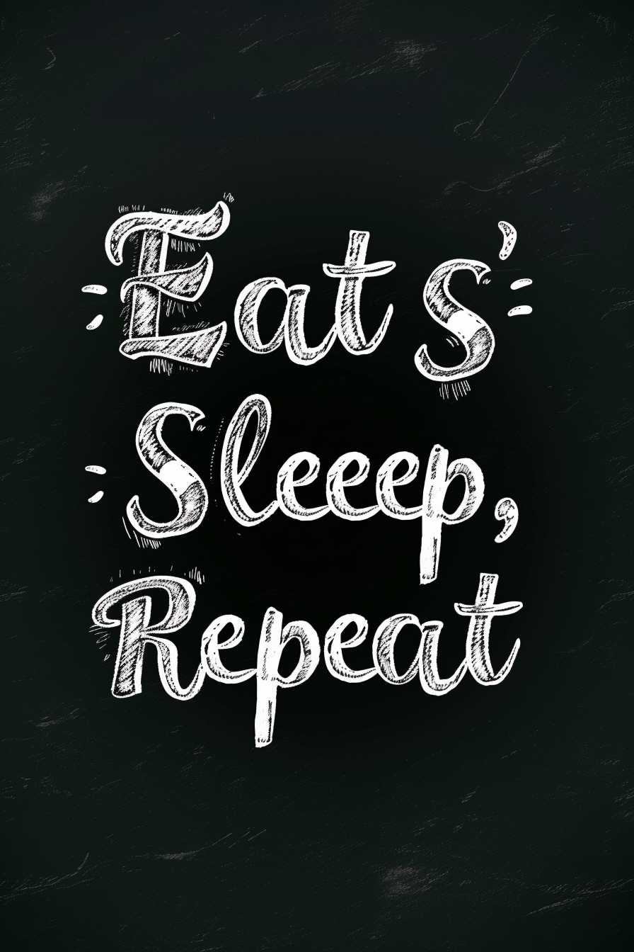 Eat Sleep Repeat Typography Design