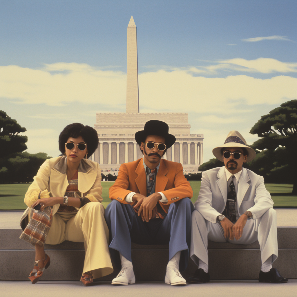 Family at Lincoln Memorial, 1980s