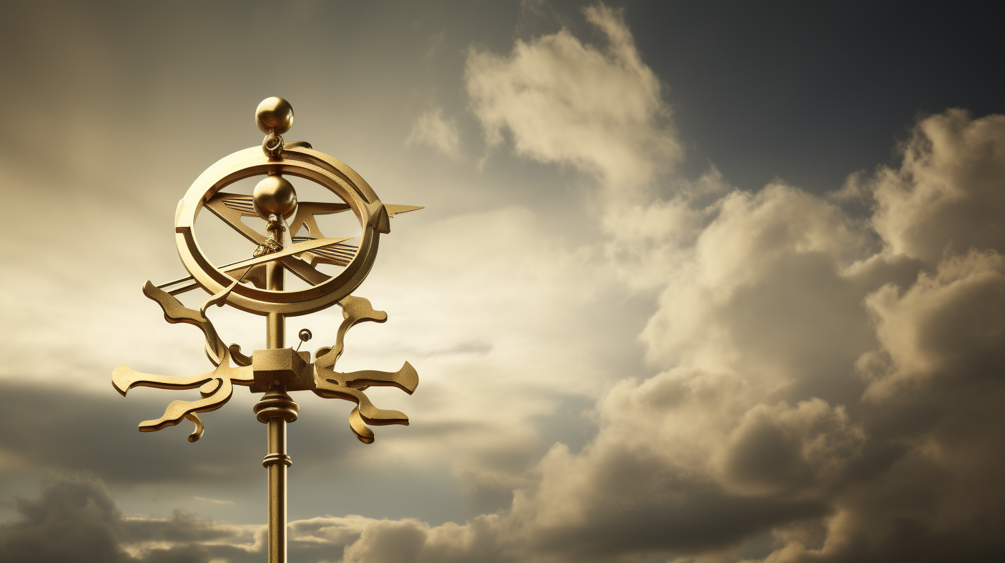 Weather vane pointing to rising interest rates