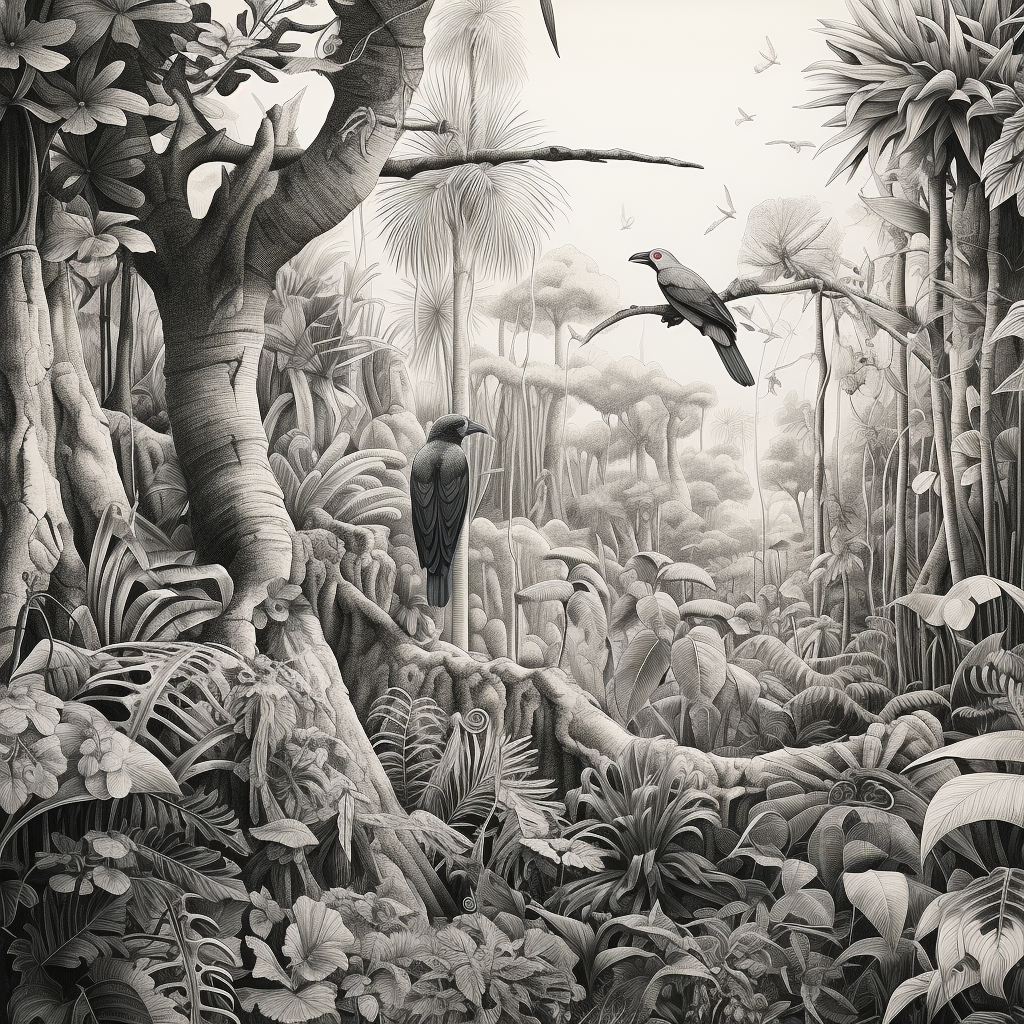 Illustration of an Ecosystem Jungle