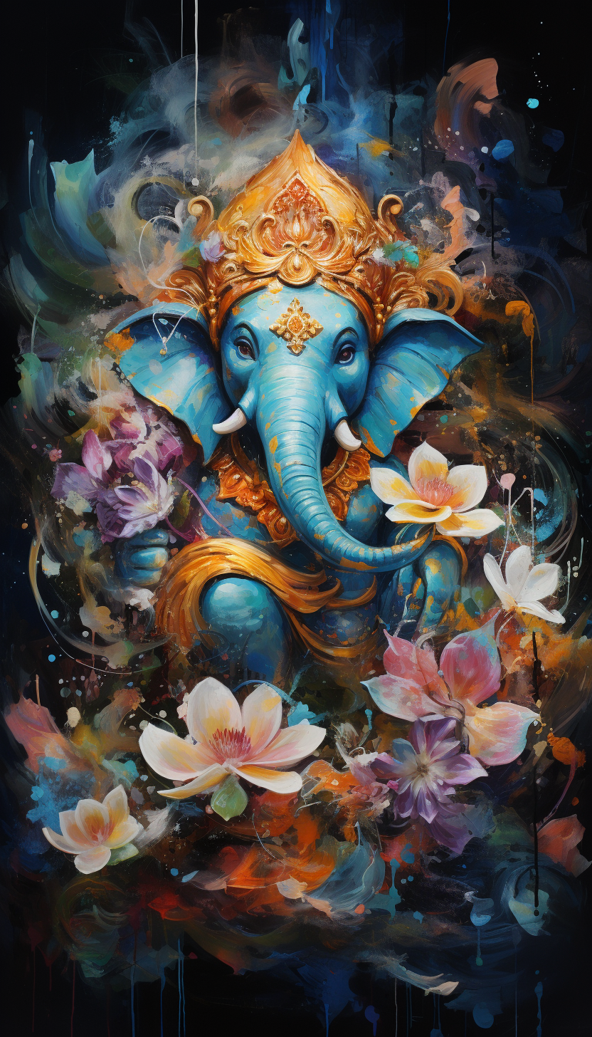 Lush happy Lord Ganesh image