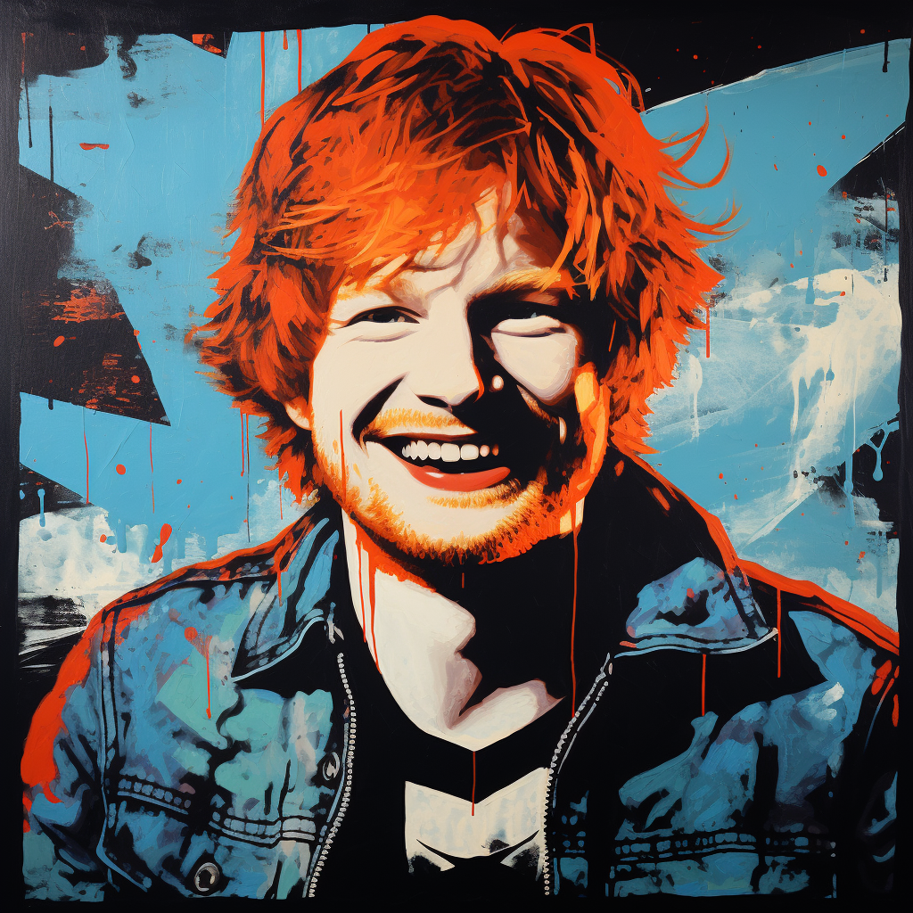 Ed Sheeran smiling as a boxer