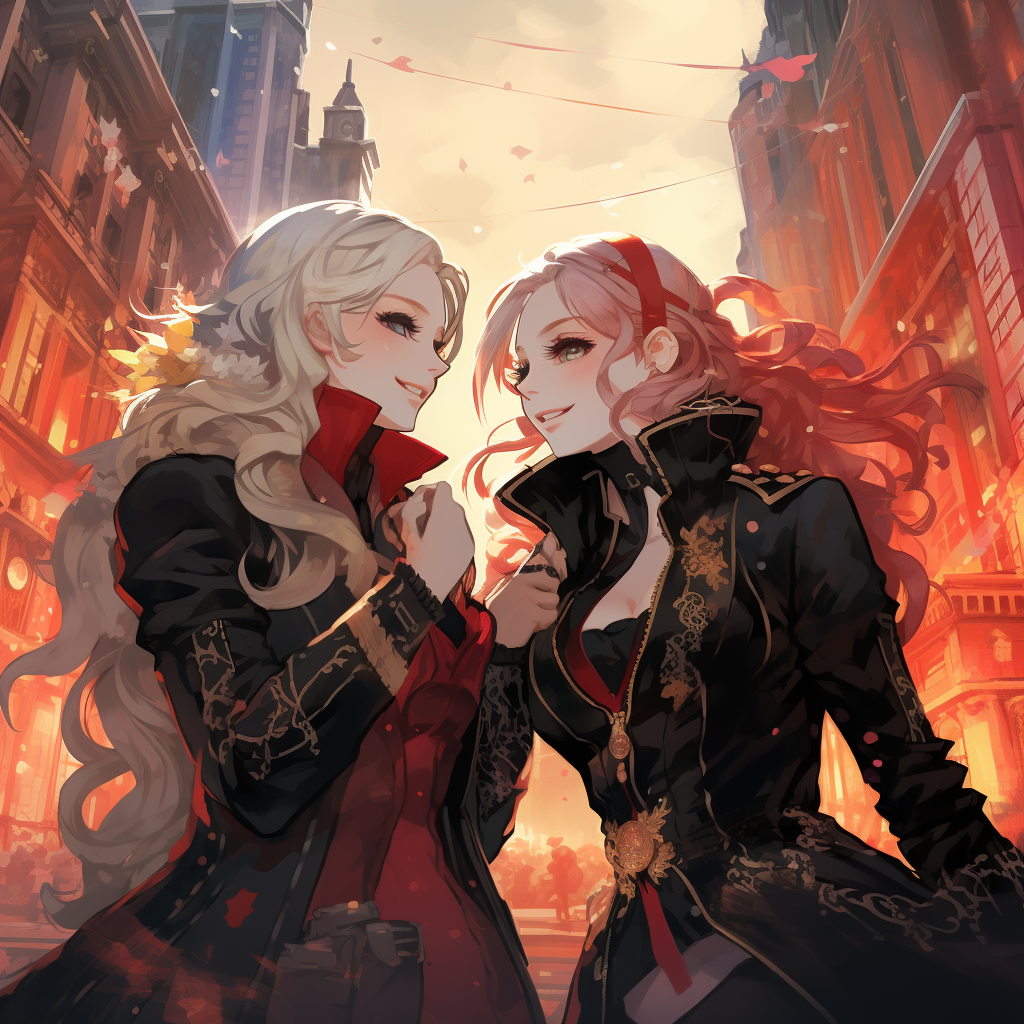 Edelgard and Female Byleth Ice Skating Date