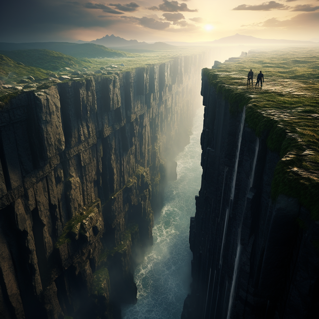 Majestic Waterfall at World's Edge