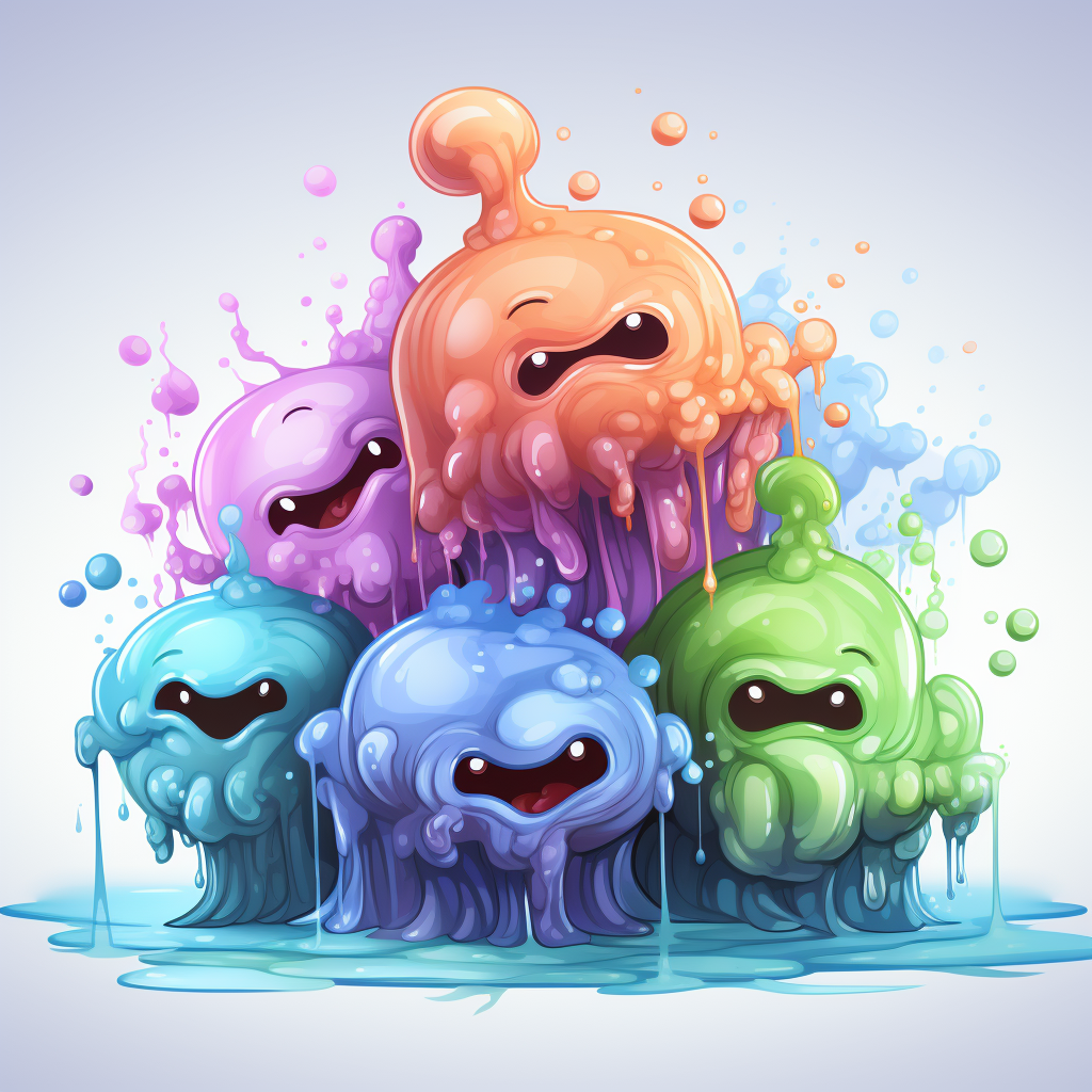 Colorful slime on education platform logo